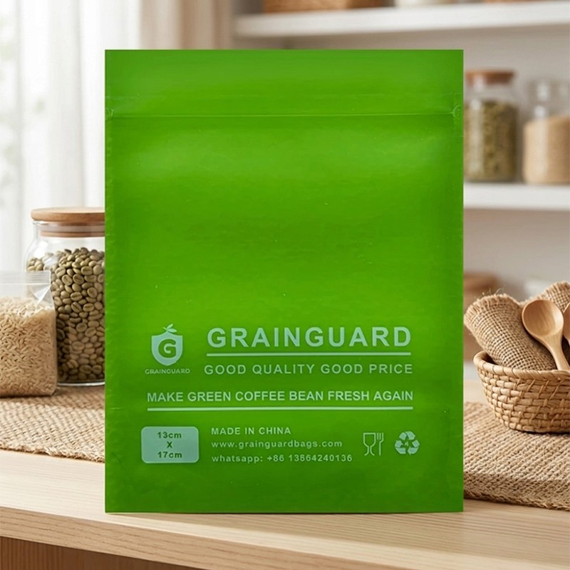Saco hermético de amostra de grão de café verde