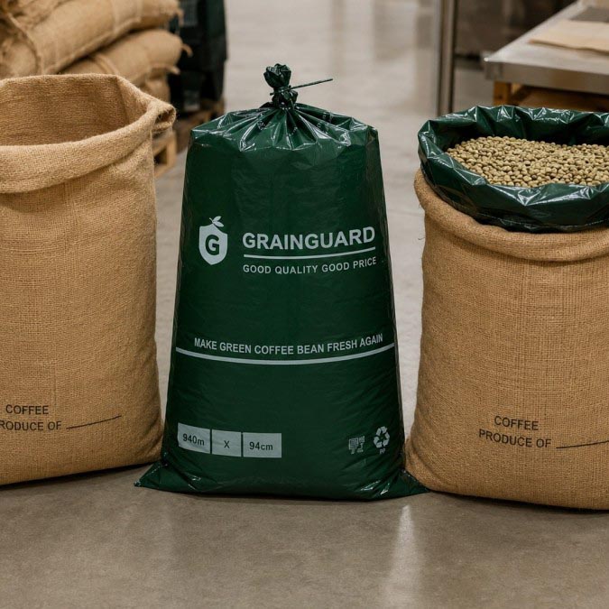 Forro de juta para embalagem de grãos de café verde