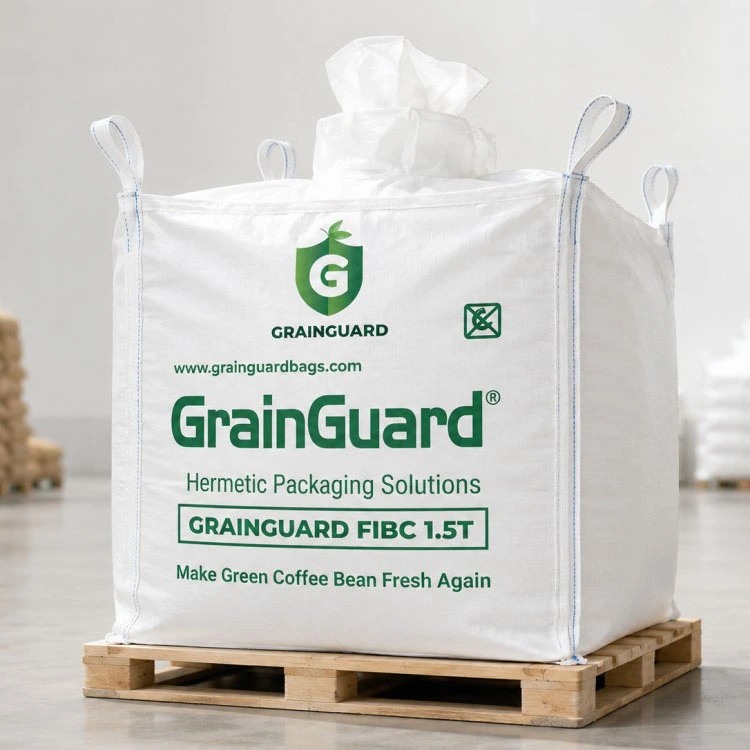 Saco de tonelada para embalagem hermética de grãos de café verde
